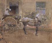 Joseph Crawhall The Governess Cart (mk46) oil painting reproduction